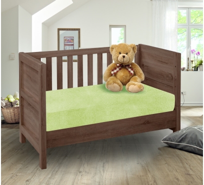 Froté prostěradlo PREMIUM do postýlky FD11 – zelená – 60–70 × 120–140 cm Froté prostěradlo PREMIUM do postýlky FD11 – zelená – 60–70 × 120–140 cm