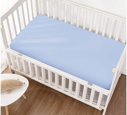 Jersey prostěradlo s lycrou do postýlky JD3 – modrá – 60–70 × 120–140 cm Jersey prostěradlo s lycrou do postýlky JD3 – modrá – 60–70 × 120–140 cm