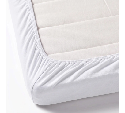 Jersey prostěradlo s lycrou do postýlky JD1 – bílá – 60–70 × 120–140 cm (2)