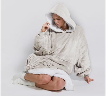 Mikino-deka s kapucí MD1 – latte – S/XXL