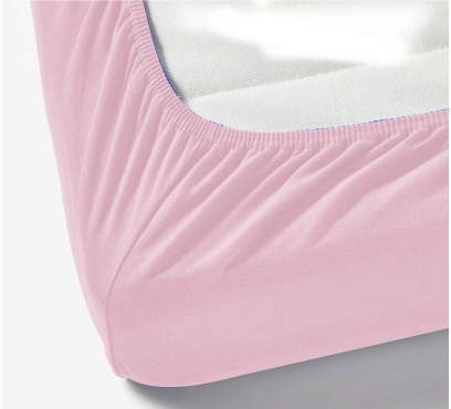Jersey prostěradlo s lycrou do postýlky JD22 – růžová – 60–70 × 120–140 cm (2)